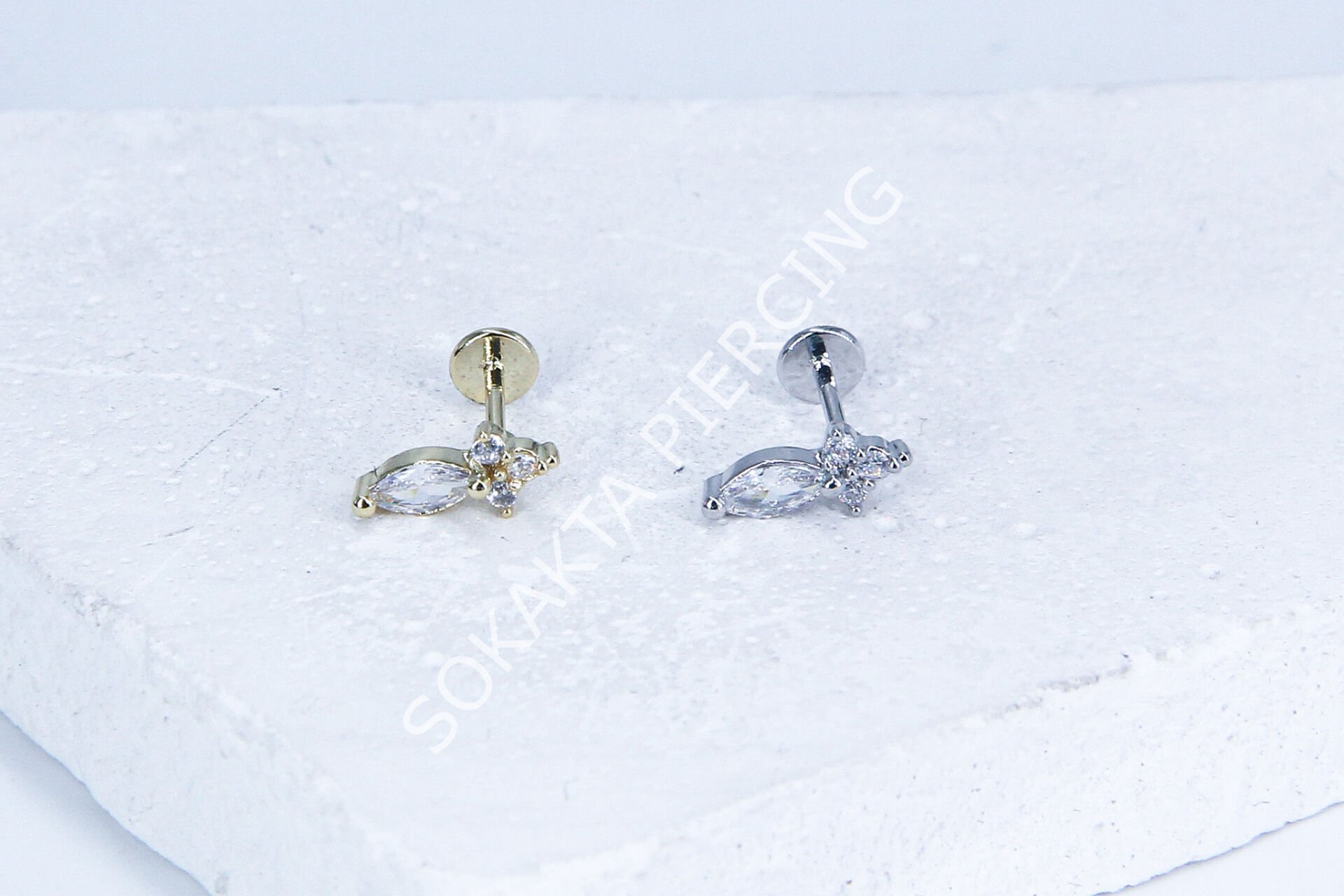 G168 - 6MM ARKASI DÜZ TRAGUS Silver