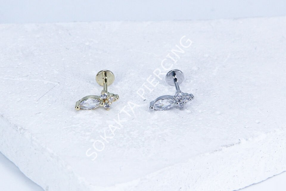 G168 - 6MM ARKASI DÜZ TRAGUS Silver