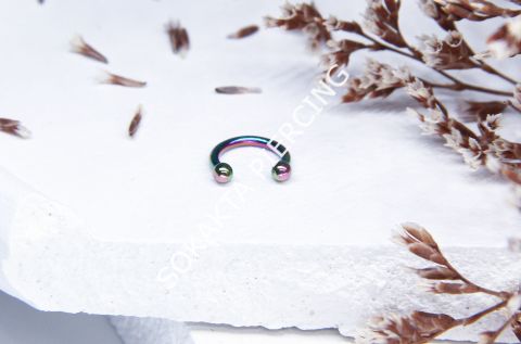 6 MM Yarım Halka Piercing Siyah
