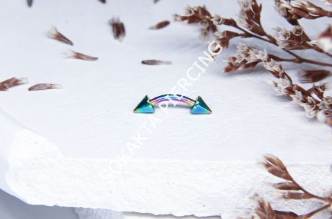 10 MM SPİKE KAŞ PİERCİNG Siyah