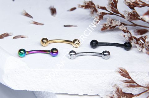 8 MM TOPLU KAŞ PİERCİNG Siyah