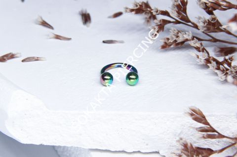 6 MM YARIM HALKA PİERCİNG Hologram