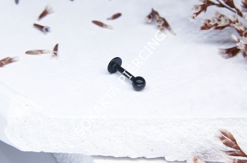 6 MM İLK DELİM PİERCİNG Siyah