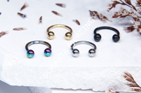 8 MM YARIM HALKA PİERCİNG Hologram