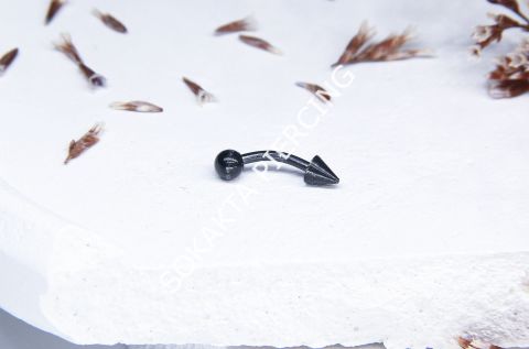 6 MM KAŞ PİERCİNG Siyah