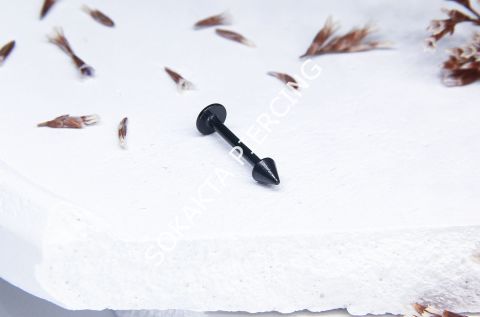 10 MM SPİKE İLK DELİM PİERCİNG Siyah