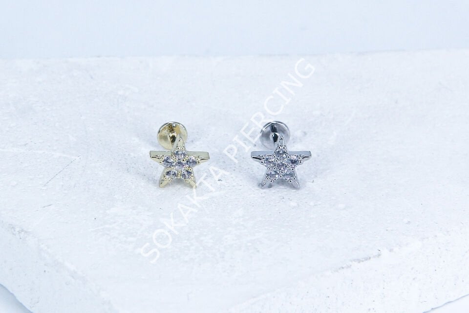 G184 - 6MM ARKASI DÜZ TRAGUS Silver