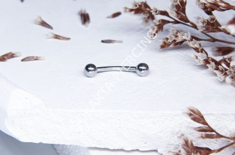 8 MM TOPLU KAŞ PİERCİNG Siyah