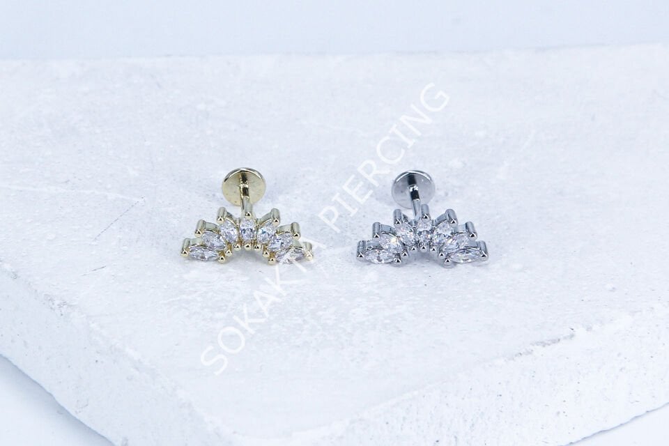 G203 - 6MM ARKASI DÜZ TRAGUS Gold