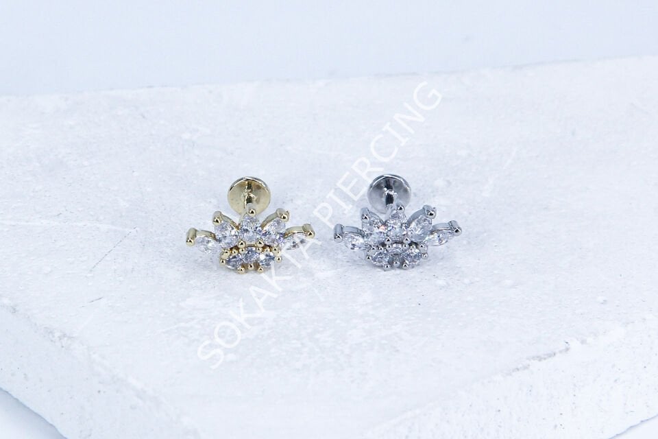 G206 - 6MM ARKASI DÜZ TRAGUS Gold