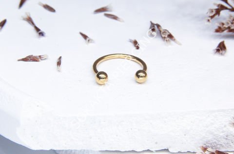 10 MM YARIM HALKA PİERCİNG Siyah