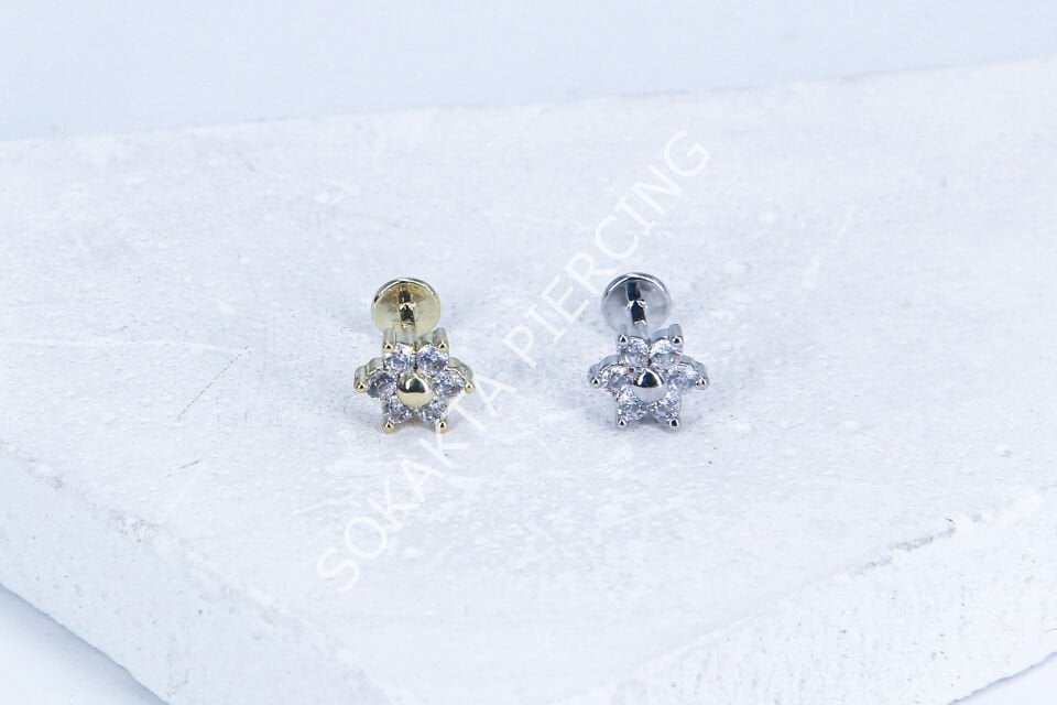 G207 - 6MM ARKASI DÜZ TRAGUS Silver