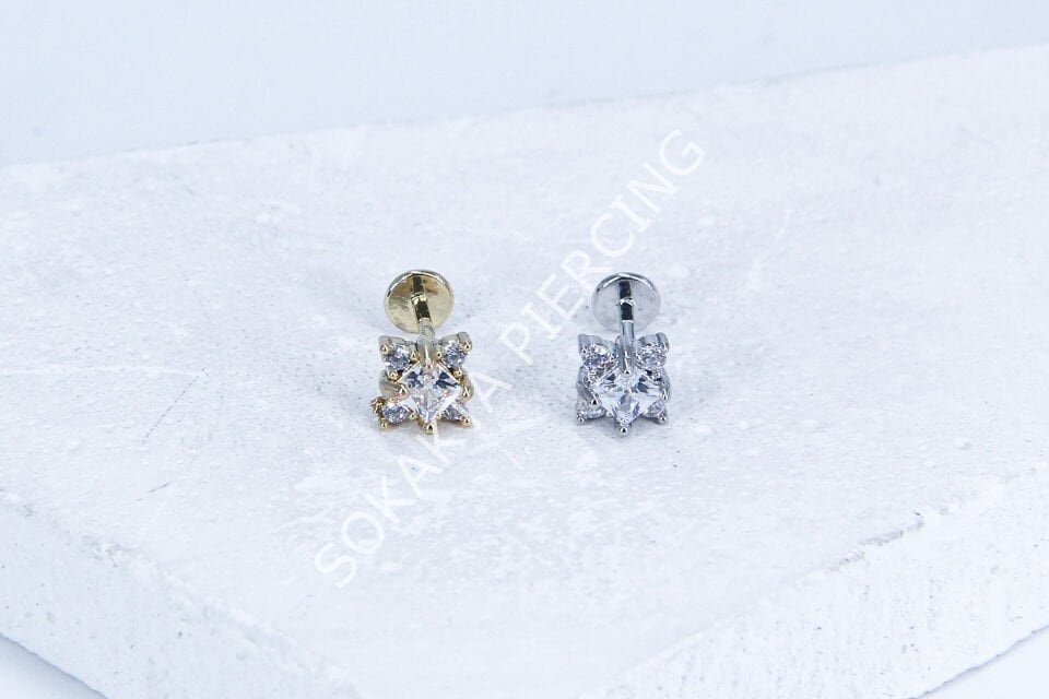G211 - 6MM ARKASI DÜZ TRAGUS Silver