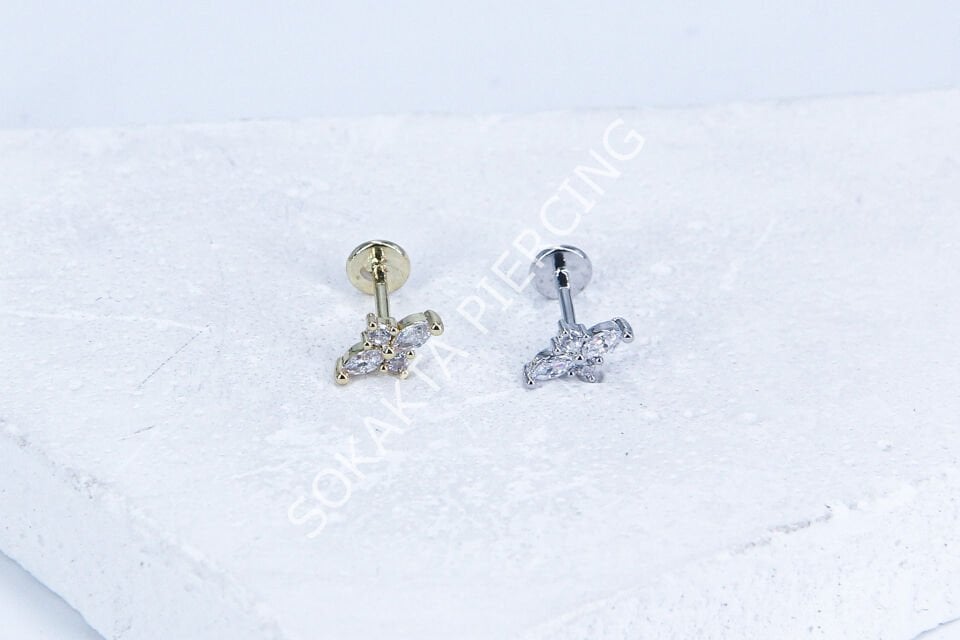 G214 - 6MM ARKASI DÜZ TRAGUS Silver