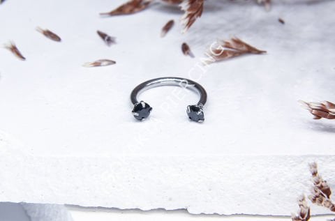 10 MM TAŞLI YARIM HALKA PİERCİNG