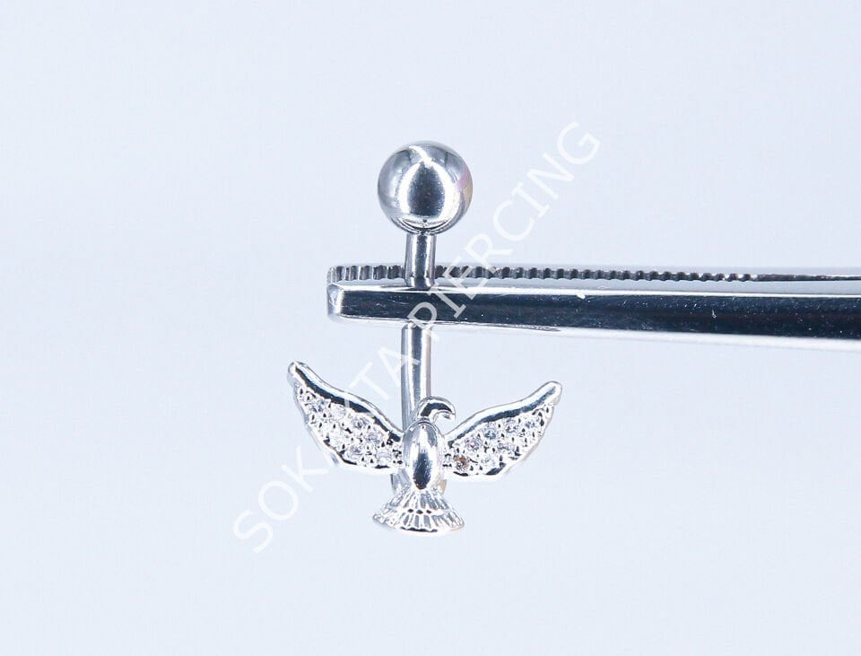 F178-179 - GÖBEK PİERCİNGİ Silver