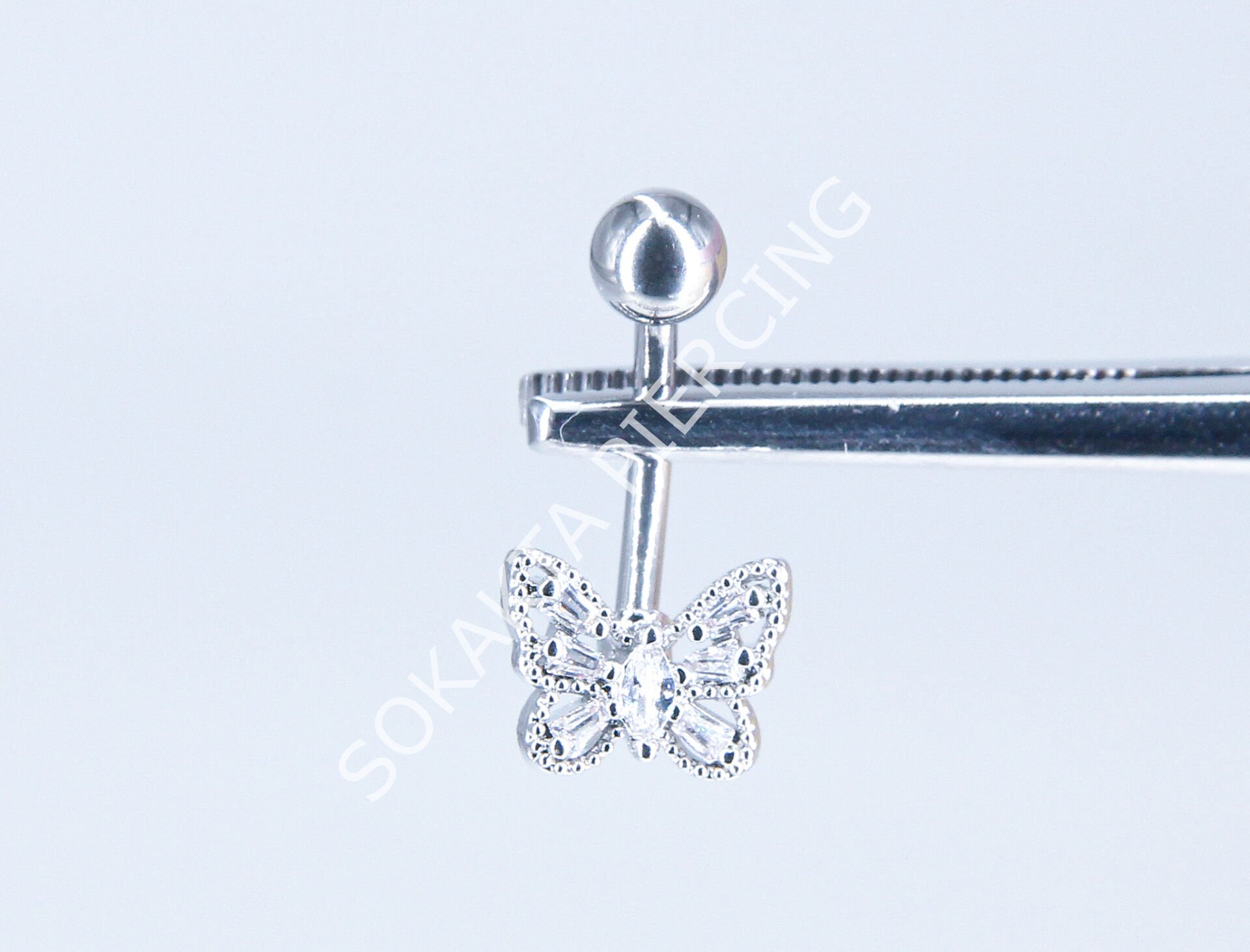 F173-174 - GÖBEK PİERCİNGİ Silver
