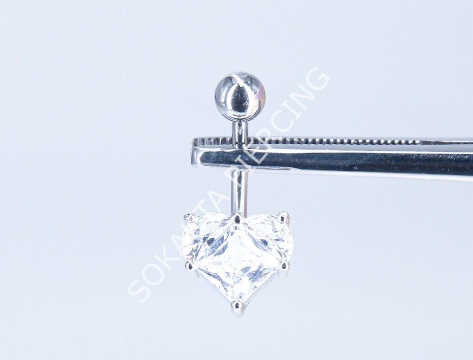 F184-185 - GÖBEK PİERCİNGİ Silver