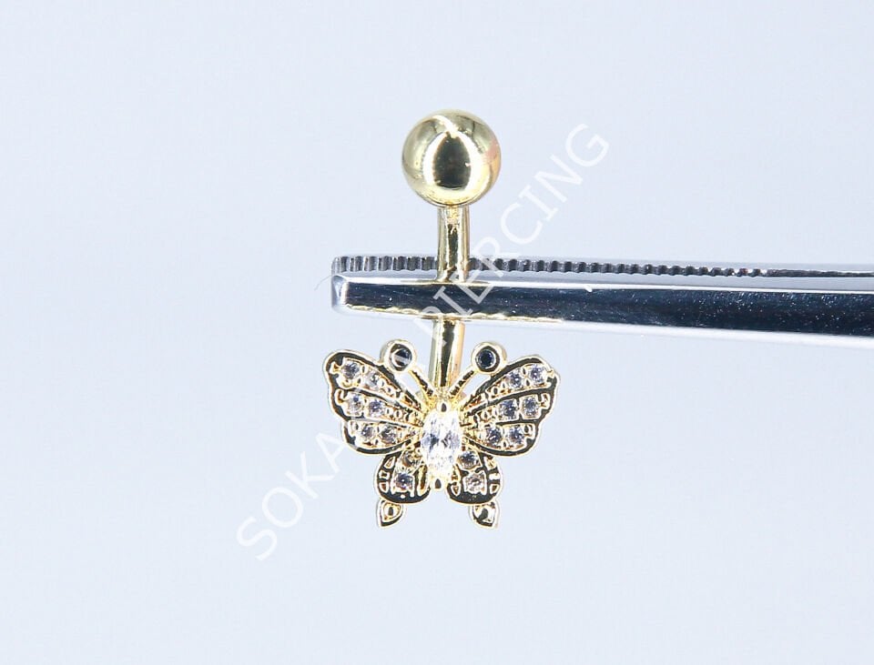 F182-183 - GÖBEK PİERCİNGİ Silver