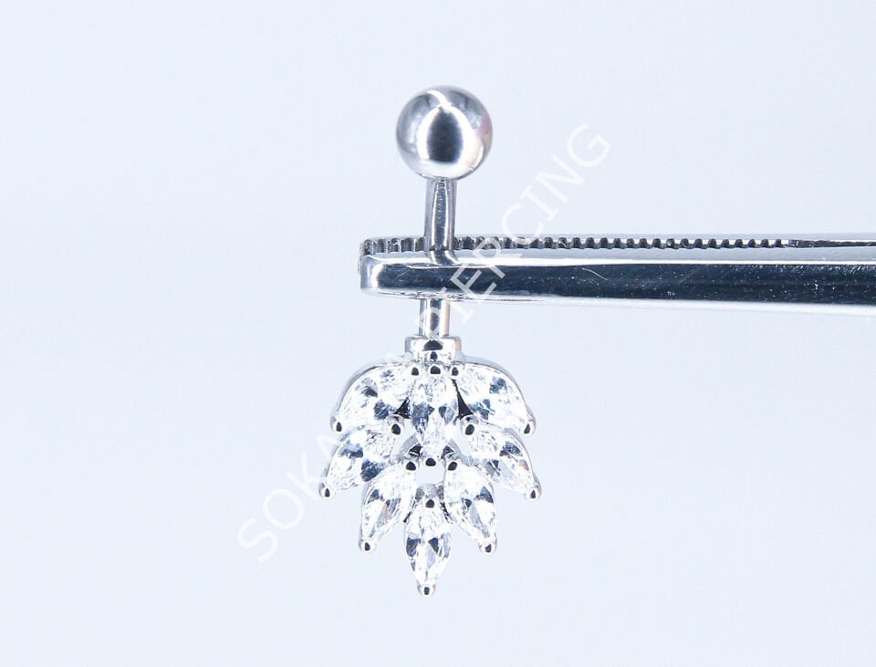 F190-191 - GÖBEK PİERCİNGİ Silver