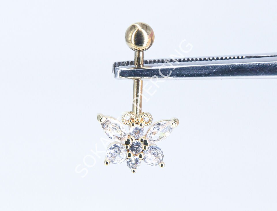 F196-197 - GÖBEK PİERCİNGİ Silver