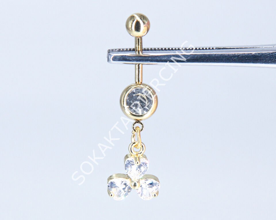 F198-199 - GÖBEK PİERCİNGİ Silver