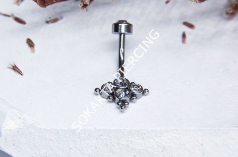 F42 - GÖBEK PİERCİNGİ Silver