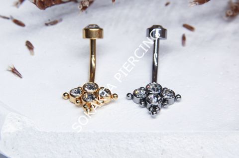 F42 - GÖBEK PİERCİNGİ Silver