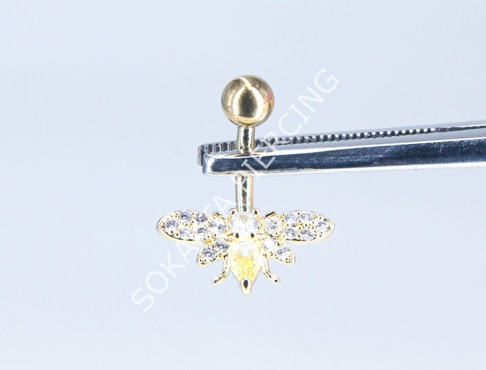 F200-201 - GÖBEK PİERCİNGİ Silver