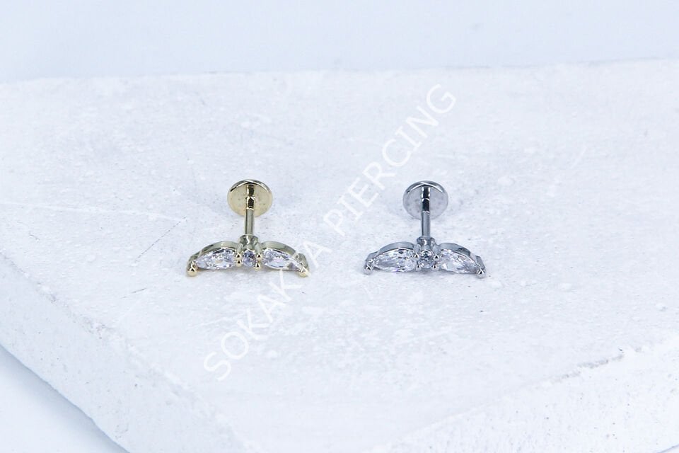 G227 - 6MM ARKASI DÜZ TRAGUS Gold