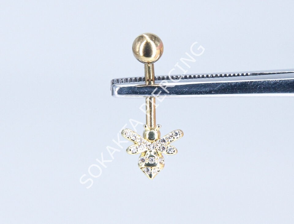 F204-205- GÖBEK PİERCİNGİ Silver