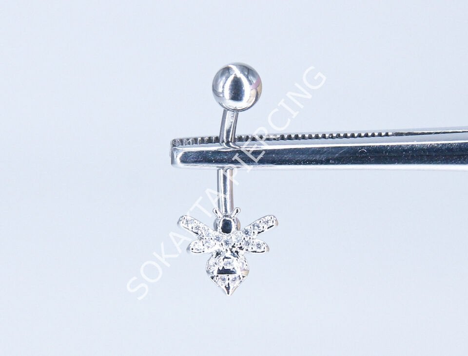 F204-205- GÖBEK PİERCİNGİ Silver