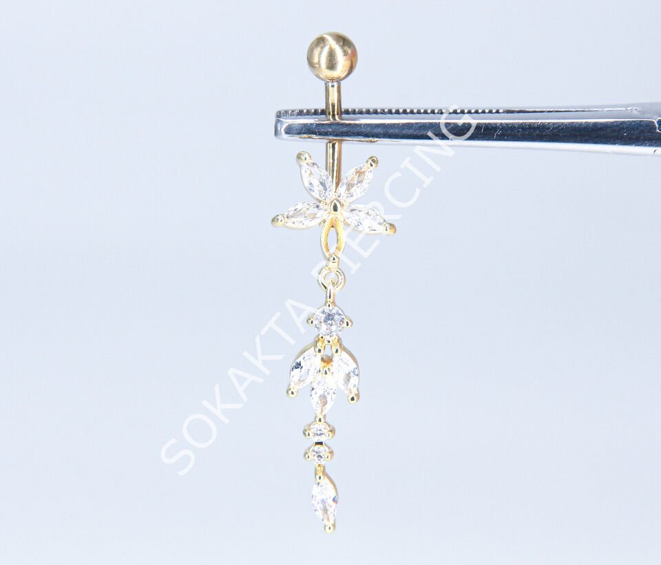 F206-207- GÖBEK PİERCİNGİ Gold