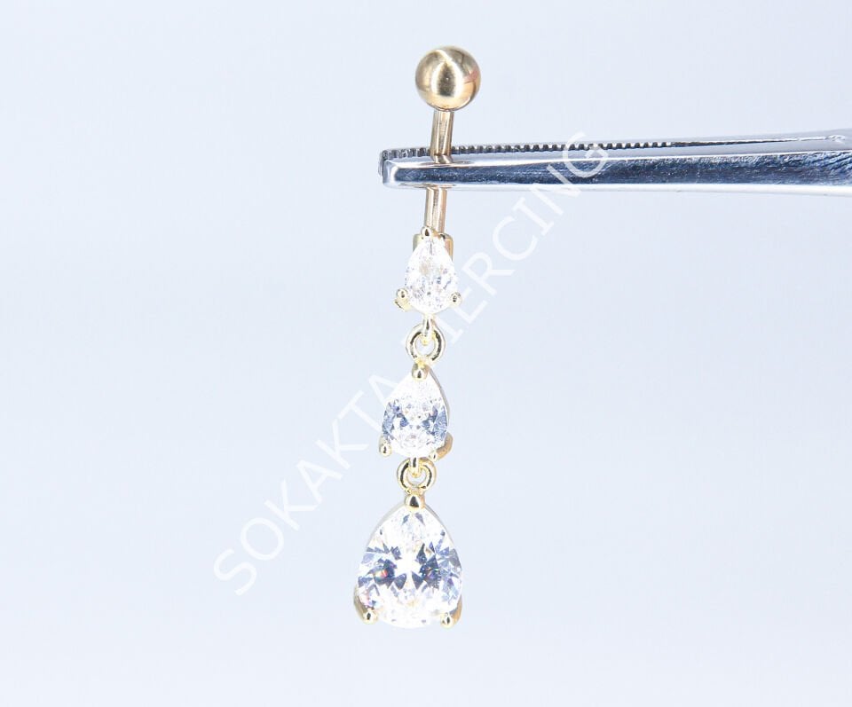 F208-209- GÖBEK PİERCİNGİ Silver