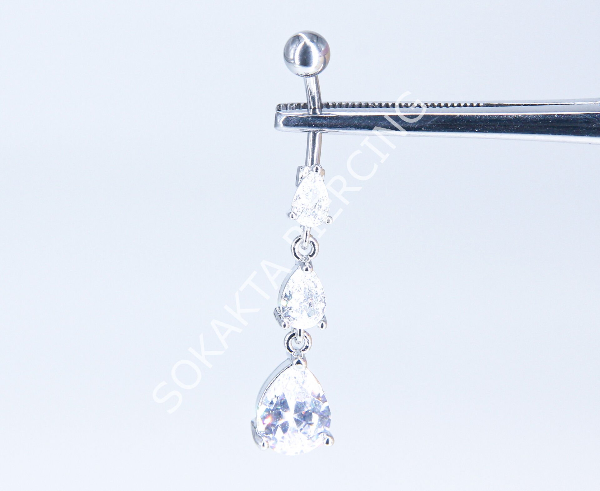 F208-209- GÖBEK PİERCİNGİ Silver