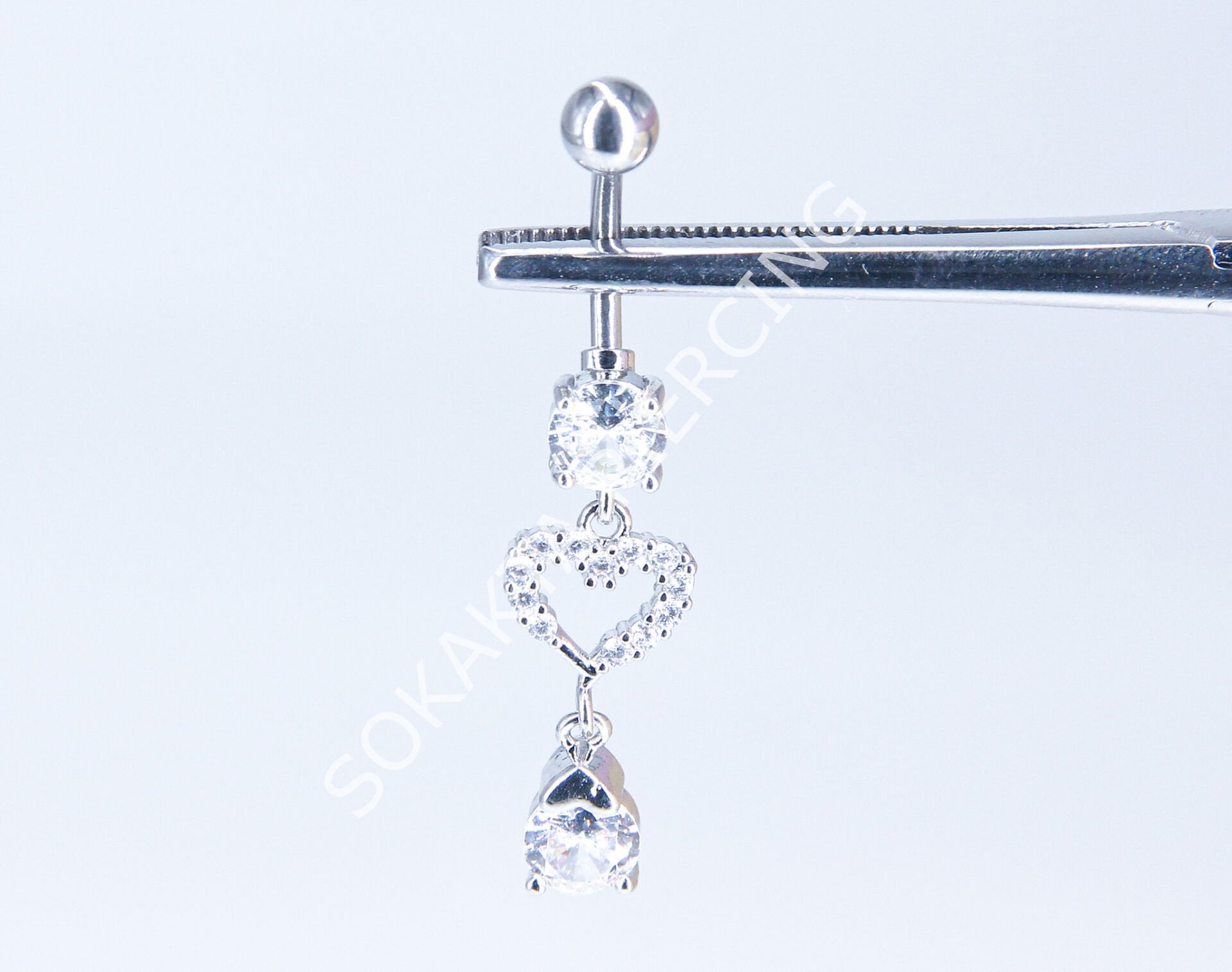 F202-203- GÖBEK PİERCİNGİ Silver