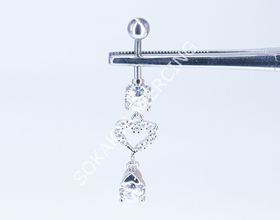 F202-203- GÖBEK PİERCİNGİ Silver