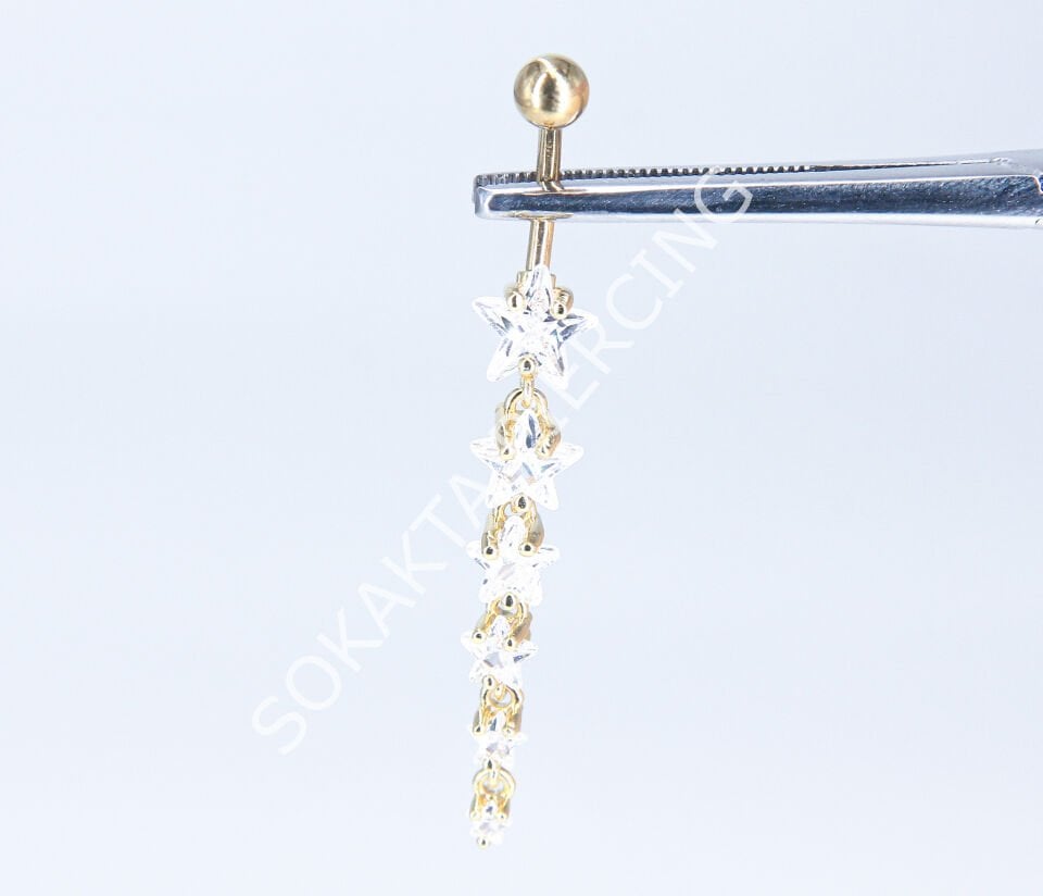 F210-211- GÖBEK PİERCİNGİ Silver