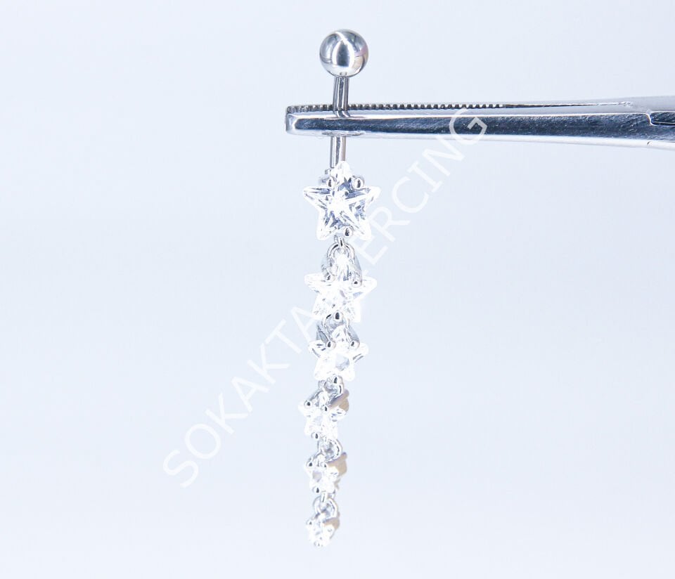 F210-211- GÖBEK PİERCİNGİ Silver