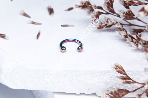6 MM Yarım Halka Piercing Silver