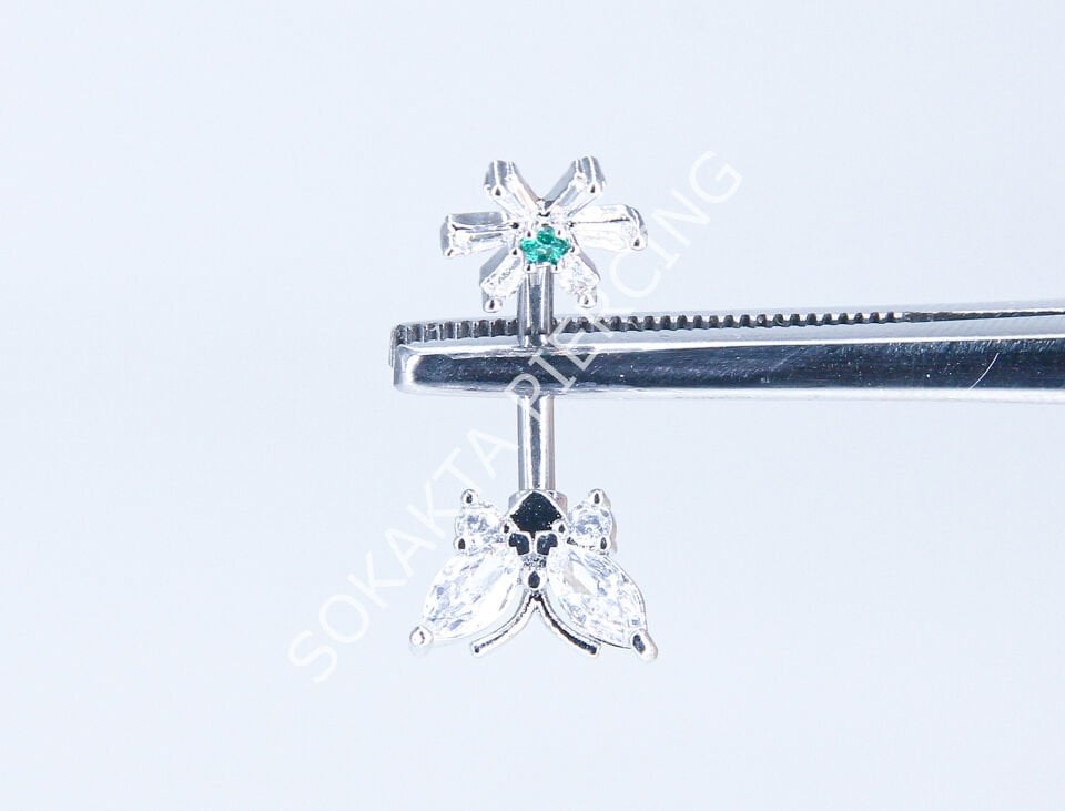 F214- GÖBEK PİERCİNG Silver