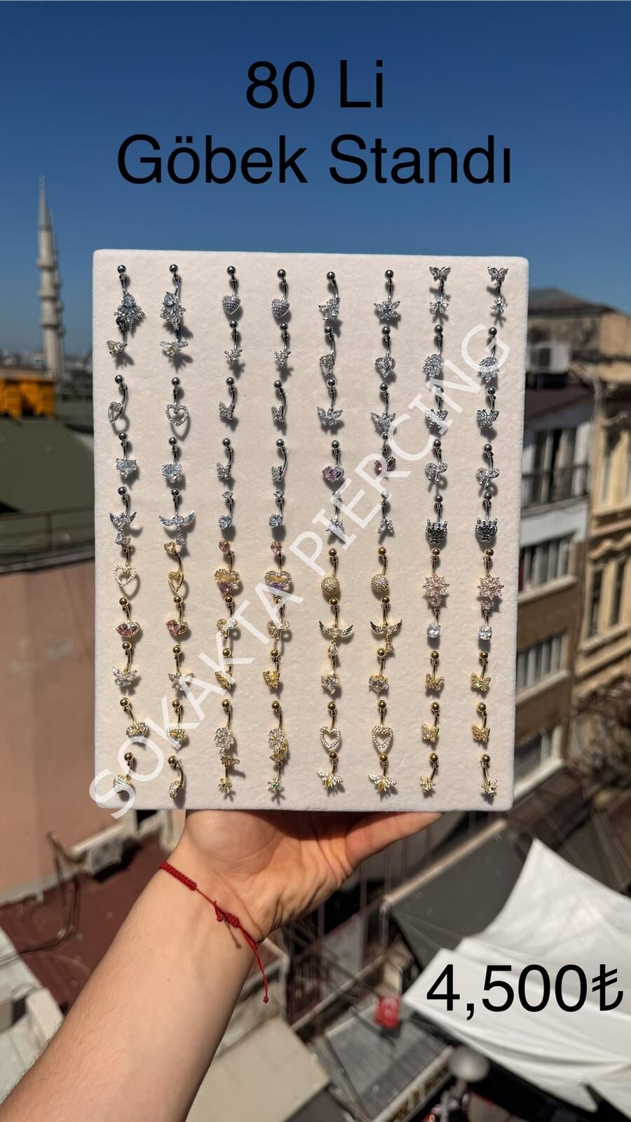 80 ADET KREM RENK GÖBEK STANDI