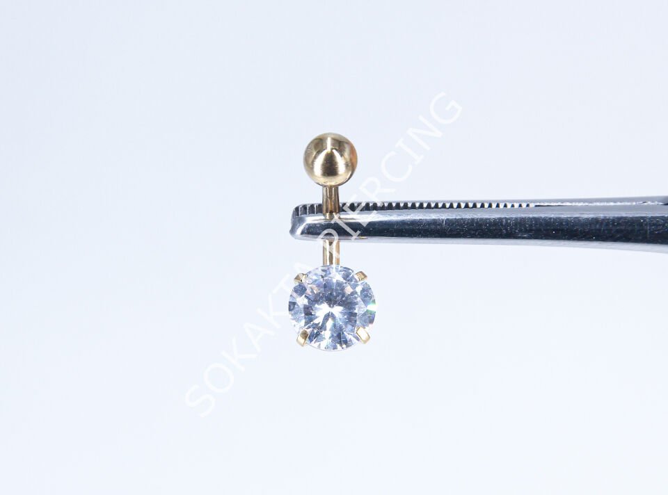 F36-37 - GÖBEK PİERCİNGİ Silver