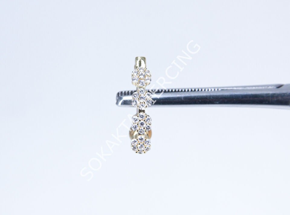 F114-115 - GÖBEK PİERCİNGİ Silver