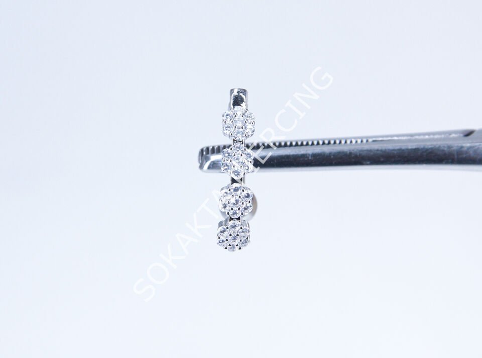 F114-115 - GÖBEK PİERCİNGİ Silver