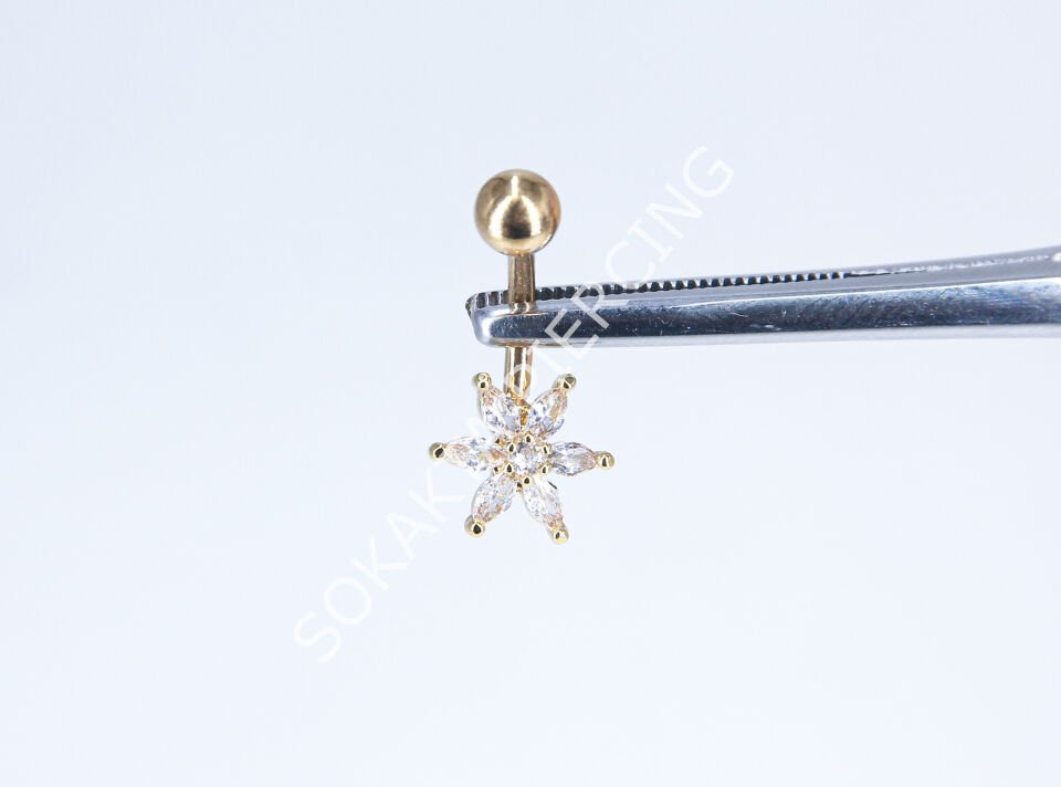 F140-141 - GÖBEK PİERCİNGİ Silver
