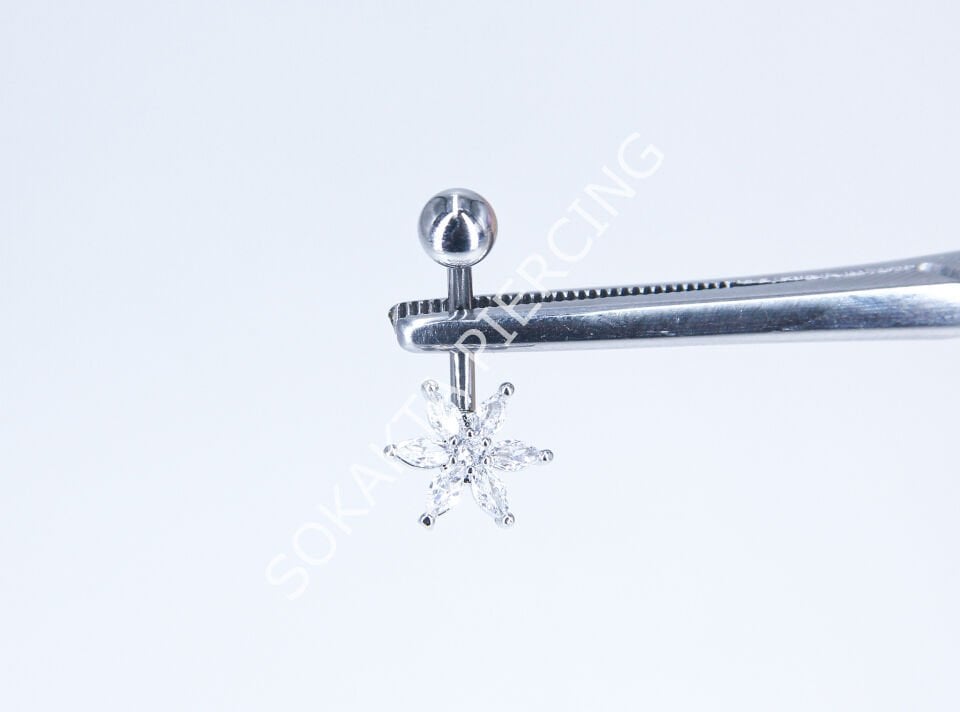 F140-141 - GÖBEK PİERCİNGİ Silver